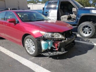 Collision Damage On Front End Of Lexus ES 300