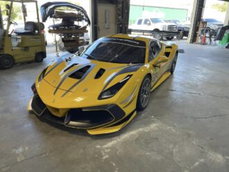 Ferrari In The Garage At B And B Auto Body