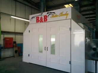 B & B Auto Body's Autek downdraft heated spray booth